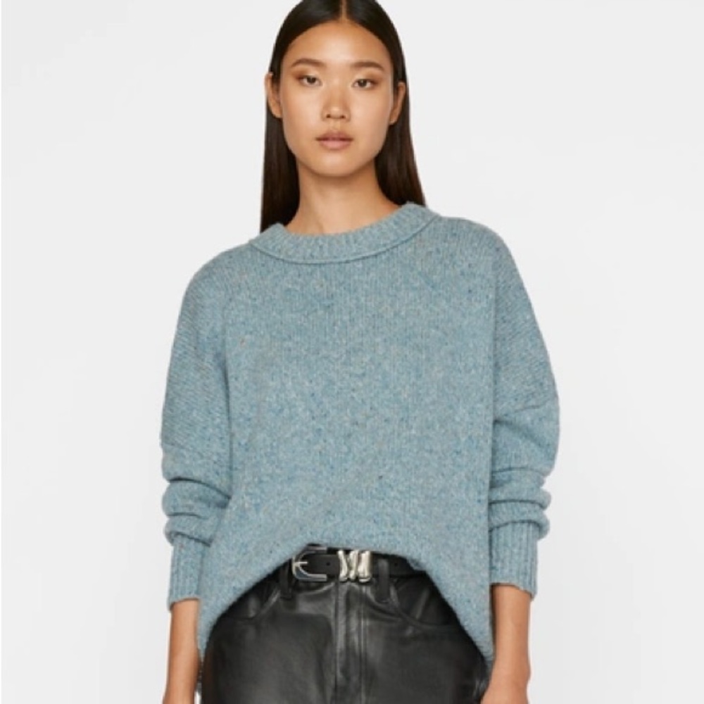 FRAME Cozy Foggy Blue Women's Sweater